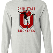 Ohio State Vintage Football Buckeyes long sleeve tee in Old Skool Grey.