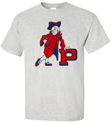 Penn Quakers Vintage Booster Club Tee in Old Skool Grey with mascot graphic.