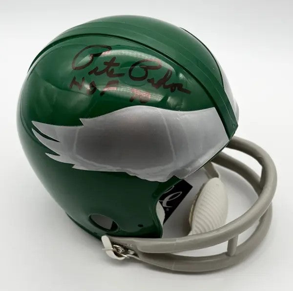 Pete Phios Philadelphia Eagles Autographed Mimi Helmet