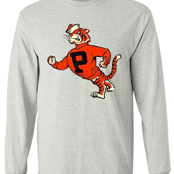 Princeton Vintage Booster Club Tees in Old Skool Grey with tiger logo.