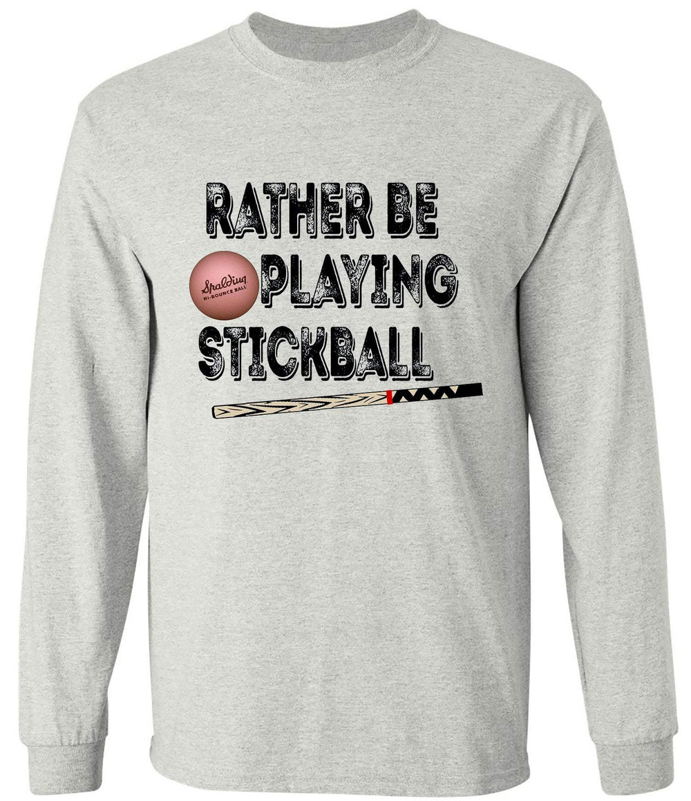 Rather Be Playing Pinky Stickball T-Shirt, asphalt color, vintage design, short or long sleeve, free shipping.