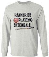 Rather Be Playing Pinky Stickball T-Shirt, asphalt color, vintage design, short or long sleeve, free shipping.