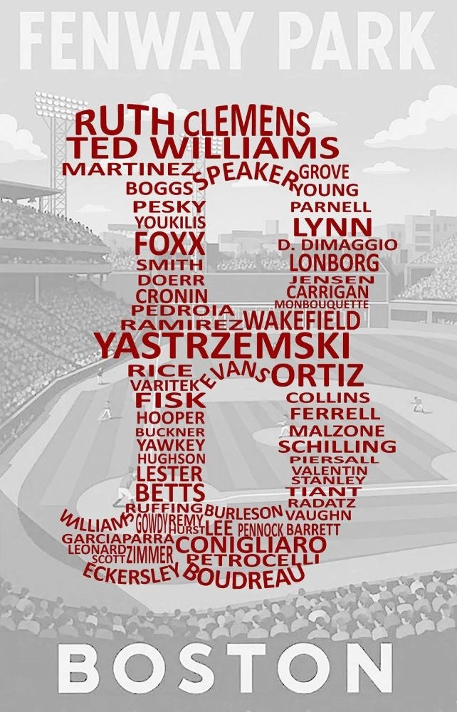 Boston Red Sox Legends Poster Print
