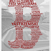 Boston Red Sox Legends Stretched Canvas Poster