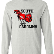 South Carolina Vintage Booster Club tee in Old Skool Grey with rooster graphic.
