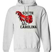 South Carolina Vintage Booster Club sweatshirt in Old Skool Grey with red rooster print.
