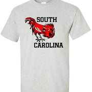 South Carolina Vintage Booster Club tee in Old Skool Grey with rooster design.
