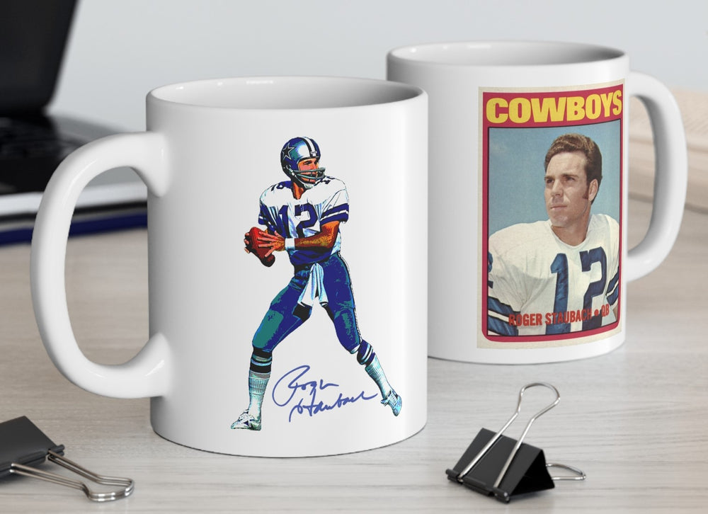Roger Staubach Dallas Cowboys NFL Legends Signature Collection Ceramic Mug