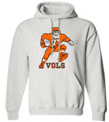 Tennessee Vols Vintage Booster Club sweatshirt in Old Skool Grey with retro design.