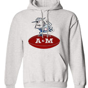 Texas A&M Vintage Booster Club sweatshirt in Old Skool Grey with A&M logo, unisex sizes available.