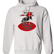 Texas Tech Vintage Booster Club sweatshirt in Old Skool Grey with graphic design and pouch pocket.