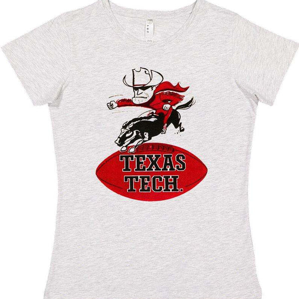 Vintage Texas Tech Raiders booster club tee in old skool grey.