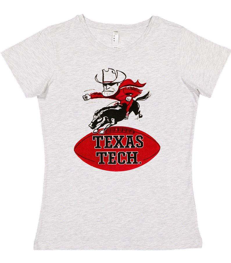 Vintage Texas Tech Raiders booster club tee in old skool grey.