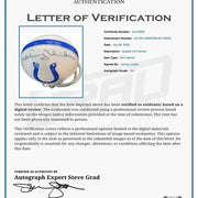 Johnny Unitas Baltimore Colts Autographed Mini Helmet