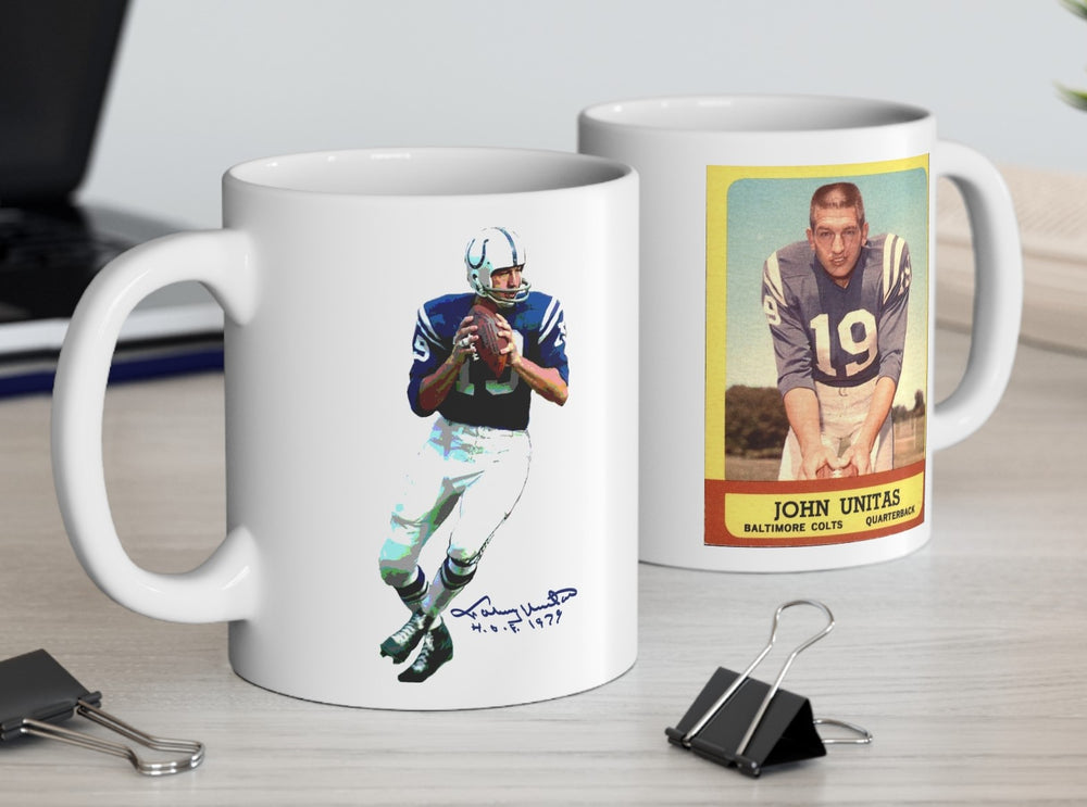 Johnny Unitas NFL Legends Signature Collection Ceramic Mug