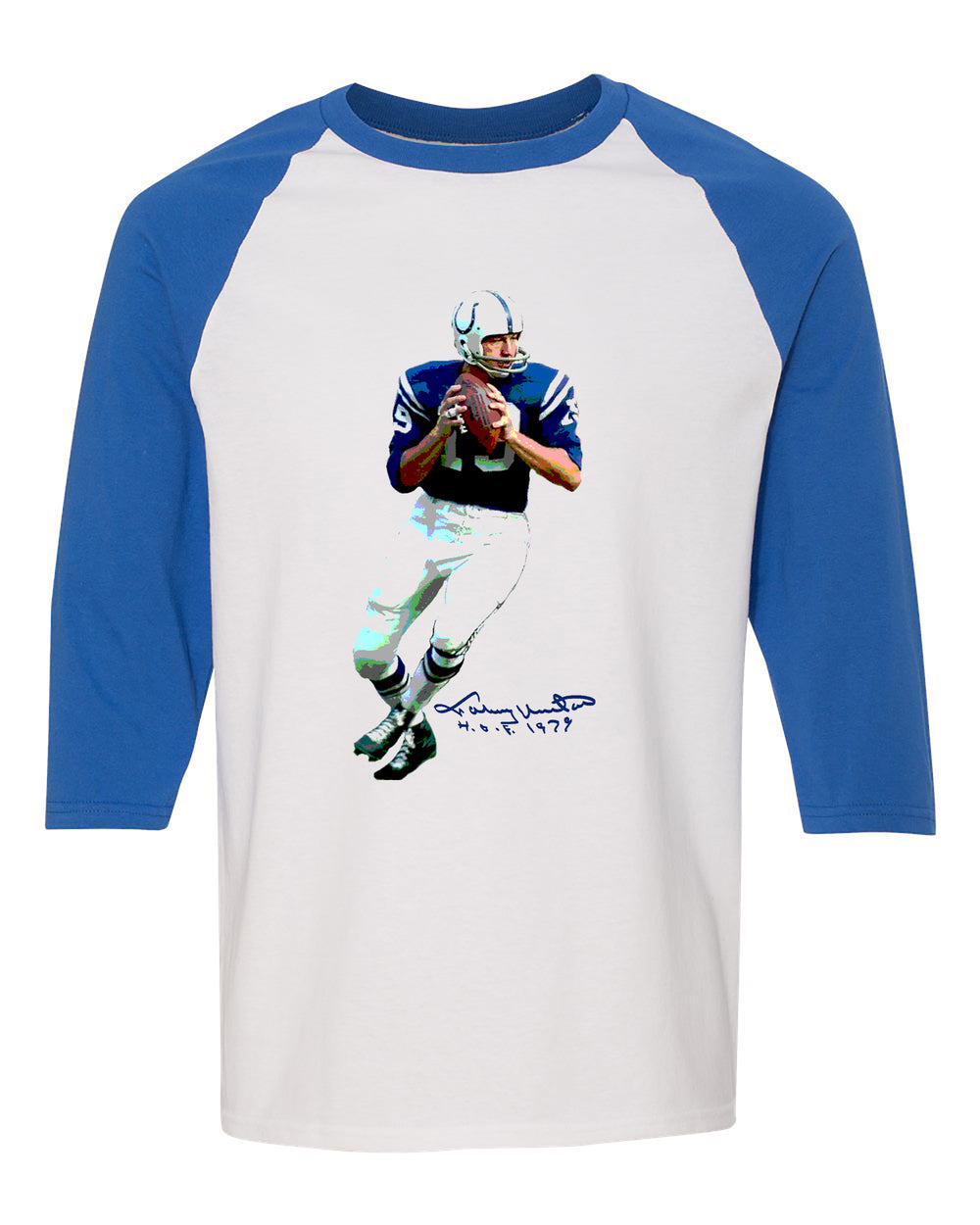 Johnny Unitas Baltimore Colts NFL Legends Signature Collection Raglan Tee