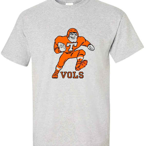 Tennessee Vols Vintage booster club tee in Old Skool Grey with classic design.