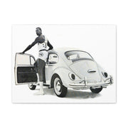 Wilt Chamberlain VW Beetle Stretched Canvas Poster