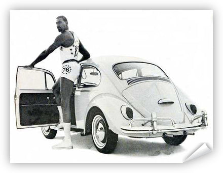 Wilt Chamberlain VW Beetle Poster