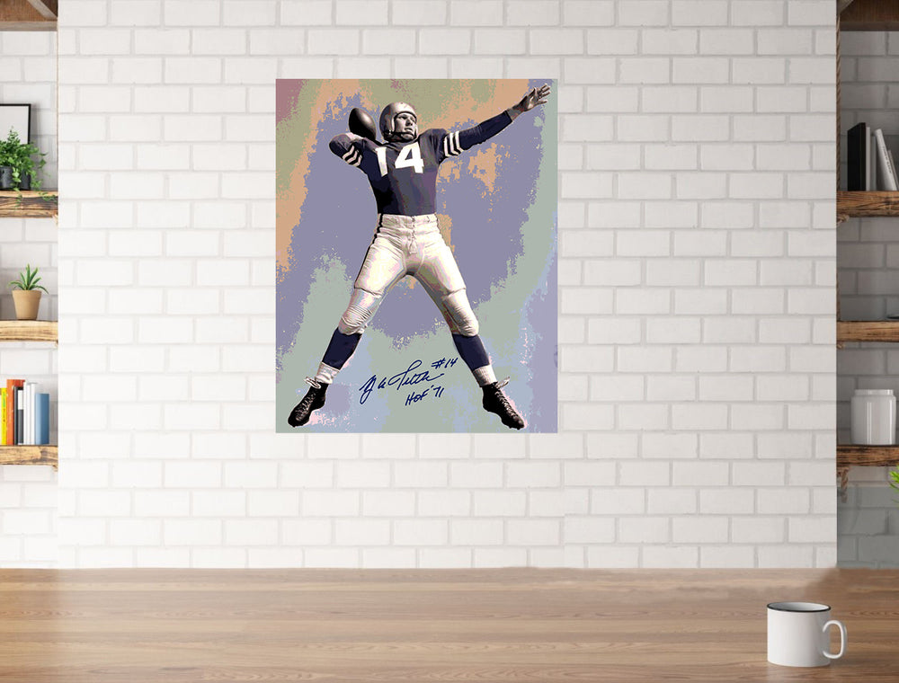 Y.A. Tittle New York Giants HOF Graphic Stretched Canvas Poster