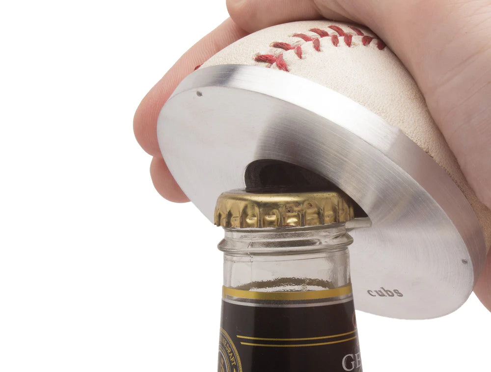 Chicago Cubs Game Used Baseball Bottle Opener - RetroSportCo