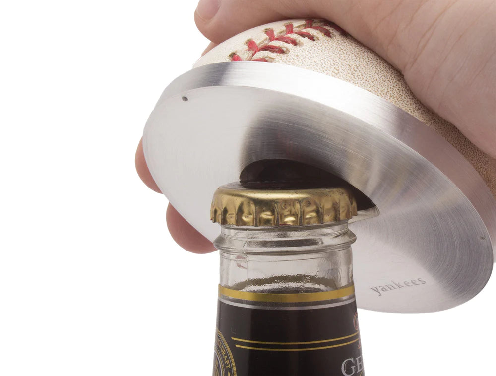 New York Yankees Game Used Baseball Bottle Opener - RetroSportCo