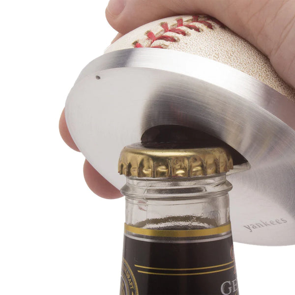 New York Yankees Game Used Ball Bottle Opener - RetroSportCo