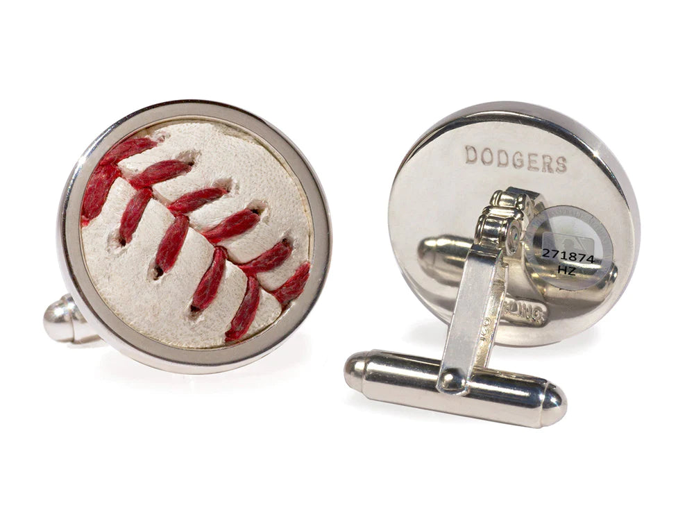 Los Angeles Dodgers Game Used Baseball Cufflinks - RetroSportCo