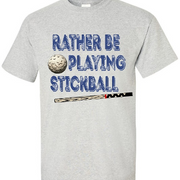 Rather Be Playing Stickball Short Sleeve T-Shirt - RetroSportCo