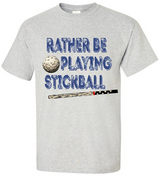 Rather Be Playing Stickball Short Sleeve T-Shirt - RetroSportCo